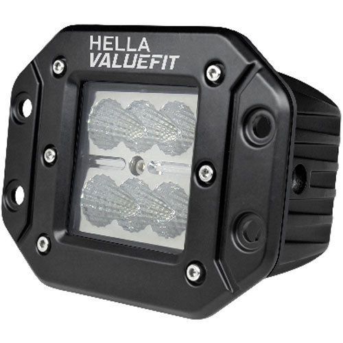 Hella 357204021 hella valuefit off-road cube 6 led kit flood beam flush multivol