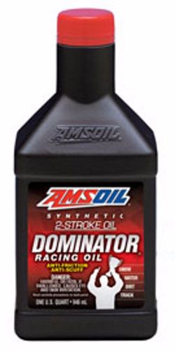 (case of 12) amsoil dominator synthetic 2 cycle racing oil quart full synthetic