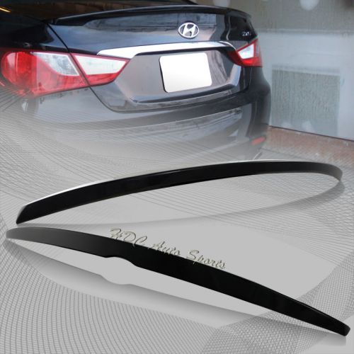 For 2011-2014 hyundai sonata painted black abs rear trunk duck lid spoiler wing