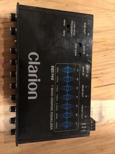 Clarion eqs746 7 band graphic  equalizer