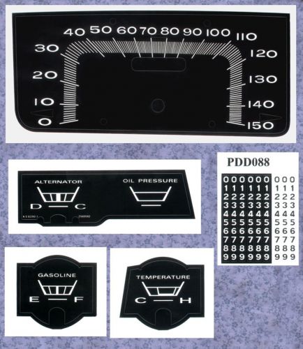 Premium dash decal 1966-67 satellite belvedere gtx 150 mph 6667pb07