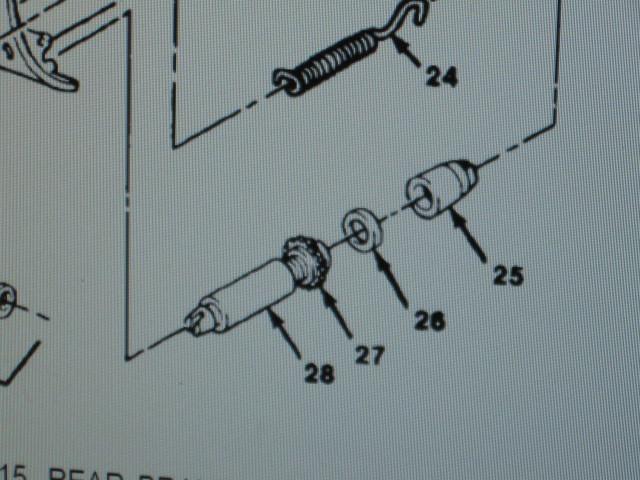 1 m1008  brake adjusting screw 15522080 nos