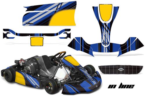 Amr racing kart graphic kit righetti ridolfi xtr14 rr decals part - inline blue