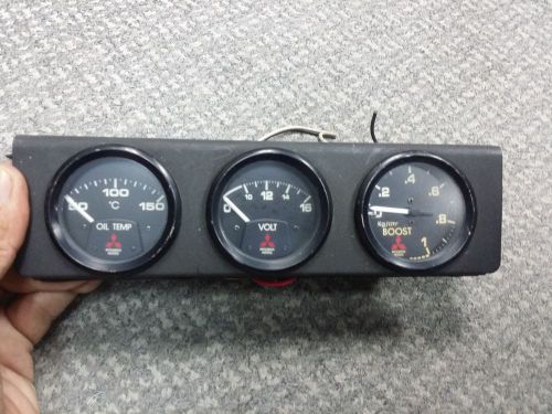 Rare jdm oem mitsubishi v46wg triple gauge black face (similar to c53/63/73a)