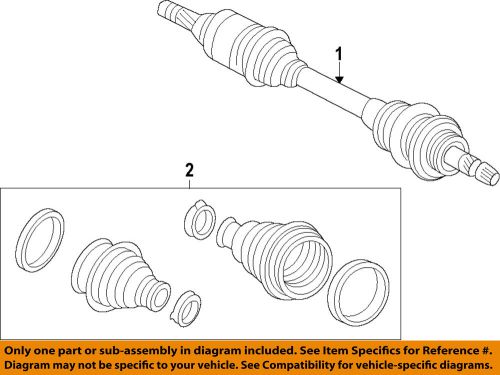 Ford oem 12-14 edge front drive-cv shaft axle assy ct4z3a428a