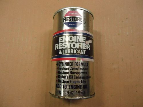 Vintage can of 4-cylinder formula RESTORE engine restorer & lubricant, estate, image 1