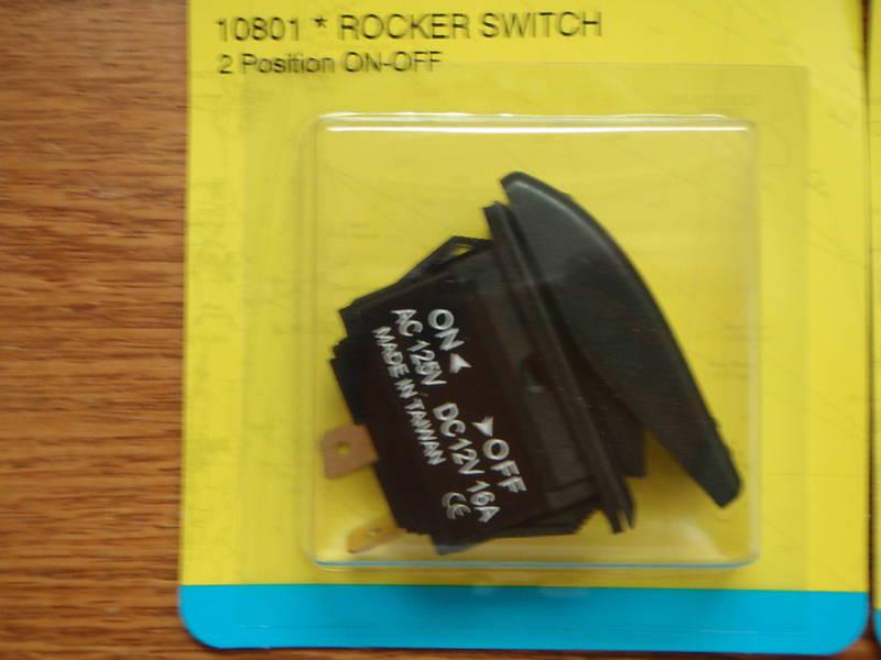 Rocker switch black on off 2 position spst 10801 ac dc