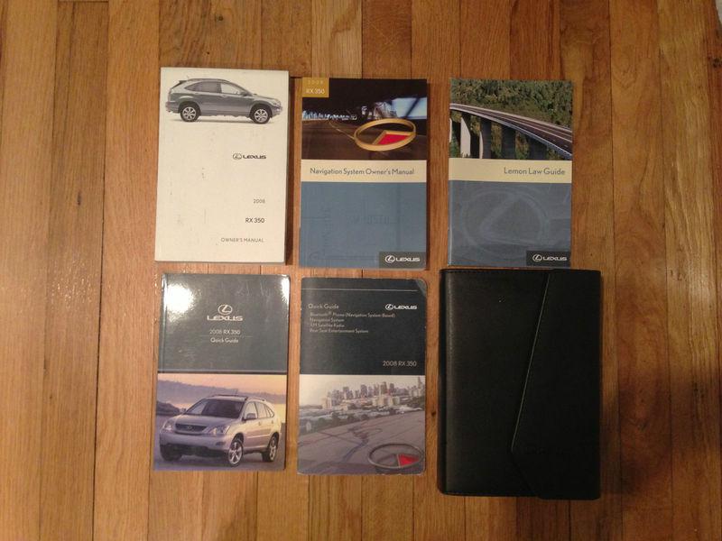  2008 lexus rx 350 owners manual and navigation book 
