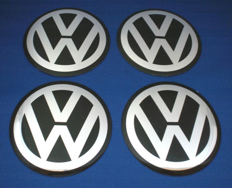 4 new vw volkswagen beetle bug bus van 90 mm wheel center cap emblems decals