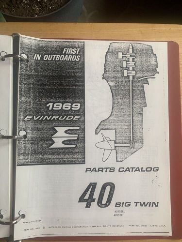 Vintage 1969 evinrude johnson outboard parts manual all models original omc