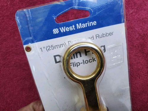 West marine - 1" flip lock drain plug brass