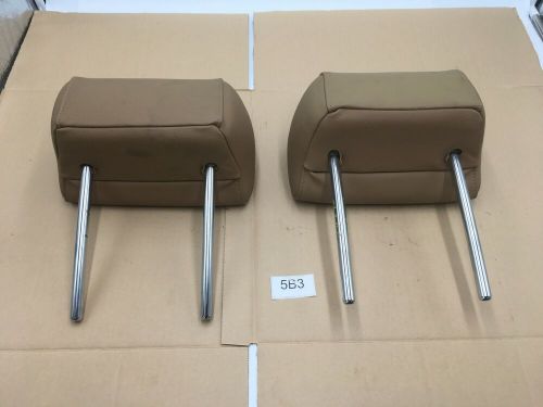 2008-2010 bmw 5 series e60 left and right headrest leather brown oem .