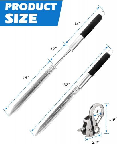 Fit Shallow Water Shore Lake Sandbar Pontoon 39'' Sand Spike Boat Anchor Pole, US $95.99, image 2