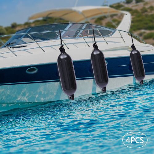 6.5"*24" Boat Fender Bumper 4* Ribbed Marine Dock Shield Protection & Pump, US $54.99, image 7