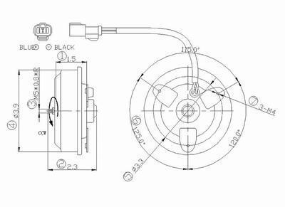 Tyc 630830 radiator fan motor/assembly-engine cooling fan motor