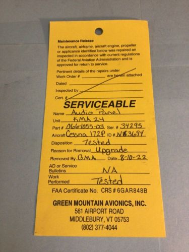 Bendix/King KMA 24 audio panel P/N 066-1055-03 marker beacon, US $375.00, image 3