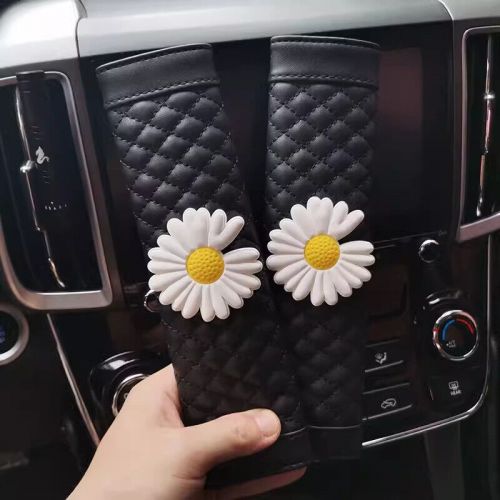 2Pcs Car Seat Belt Shoulder Covers Daisy Flower Protector Shoulder Pads 22.5CM, US $13.59, image 4