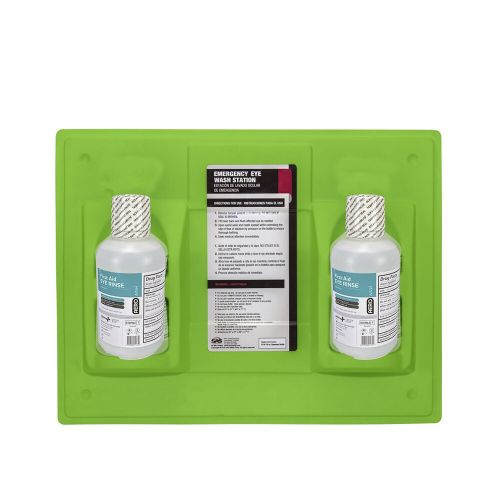 Eyewash station (bottle type) with two 16 oz. eyewash / irrigate solution sas