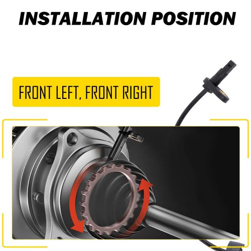 2x 57450sna003 abs wheel speed sensor front right for honda civic 1.8l 2006-2011