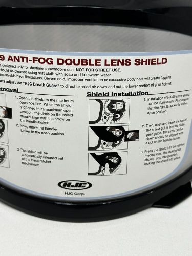 HJC - NEW Anti-Fog Double Lens Shield Clear - HJ-09 / HJ-09D, US $59.00, image 2