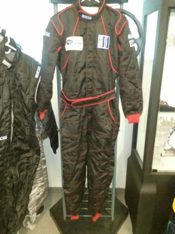 Sparco racing suit - sparco 5 black with red piping and stitching - size 52