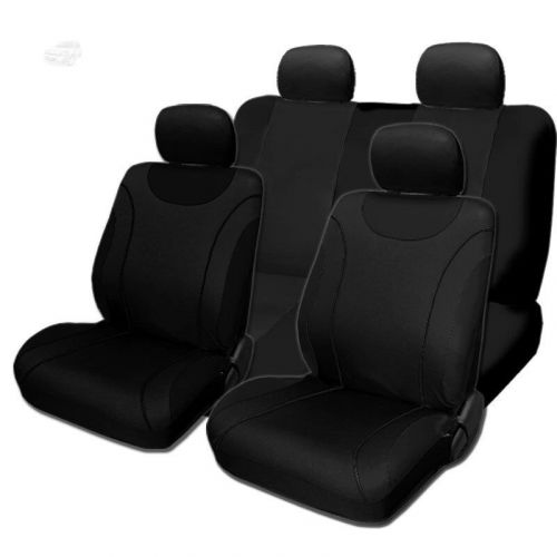 For Subaru New Black Flat Cloth Car Truck Seat Covers With Mats Set, US $52.99, image 6
