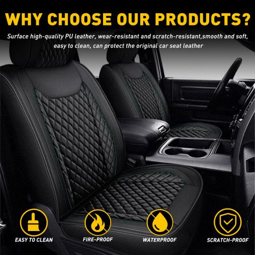 5X For Ram Front 2500 Seat Cover Rear Backrest Three-person Armrest Head Pad Cap, US $128.19, image 7