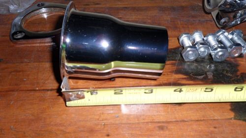 (2) Chrome Header 2 1/2" 3 Bolt Header Flanges Chevy Ford Dodge, US $19.99, image 3