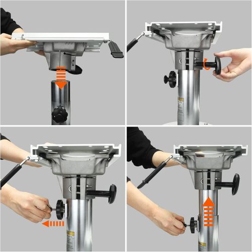 Aluminum Adjustable Height Locking Boat Seat Pedestal, 14-20 Inch with Slide, US $103.26, image 3