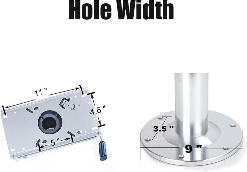 Aluminum Adjustable Height Locking Boat Seat Pedestal, 14-20 Inch with Slide, US $103.26, image 5