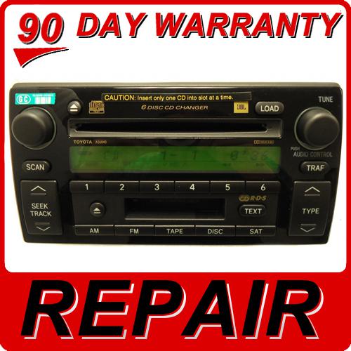 Repair service only toyota camry 6 disc changer mp3 cd player jbl radio oem fix