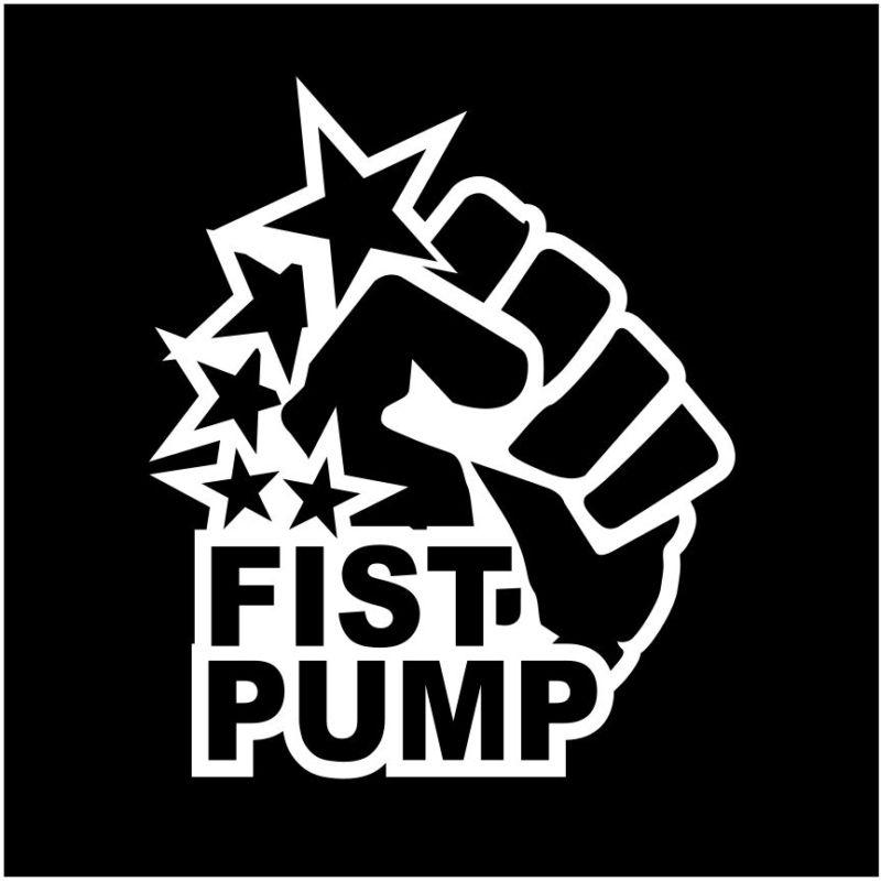 Fist pump vinyl decal sticker window car drift jdm funny - 5 inch