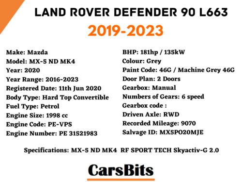 Mazda MX-5 MK4 2016-2023 1998 cc Petrol ABS Brake Pipe OEM, US $, image 8