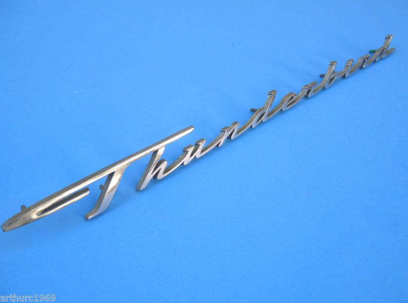 Thunderbird fender emblem 1960's 1964  ford thunderbird oem script emblem 