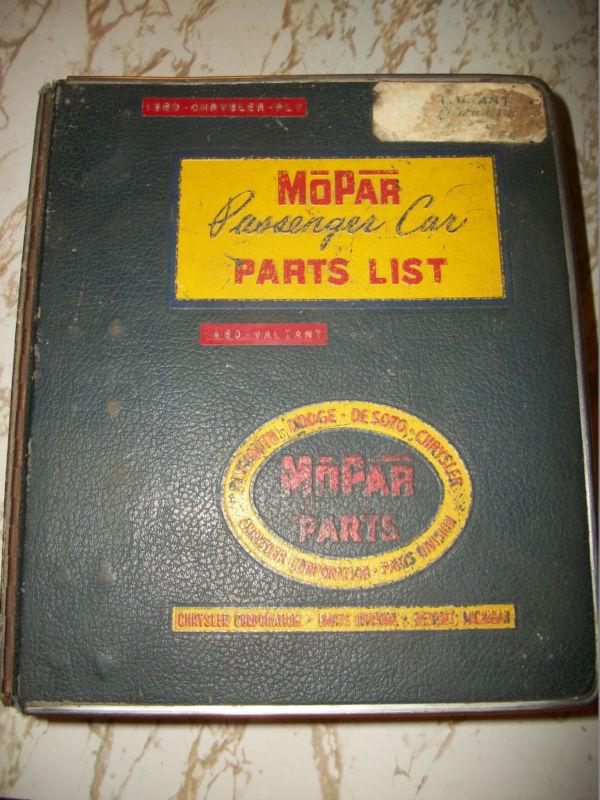 1959, 1960 mopar parts list manual dodge, plymouth, desoto, chrysler, imperial
