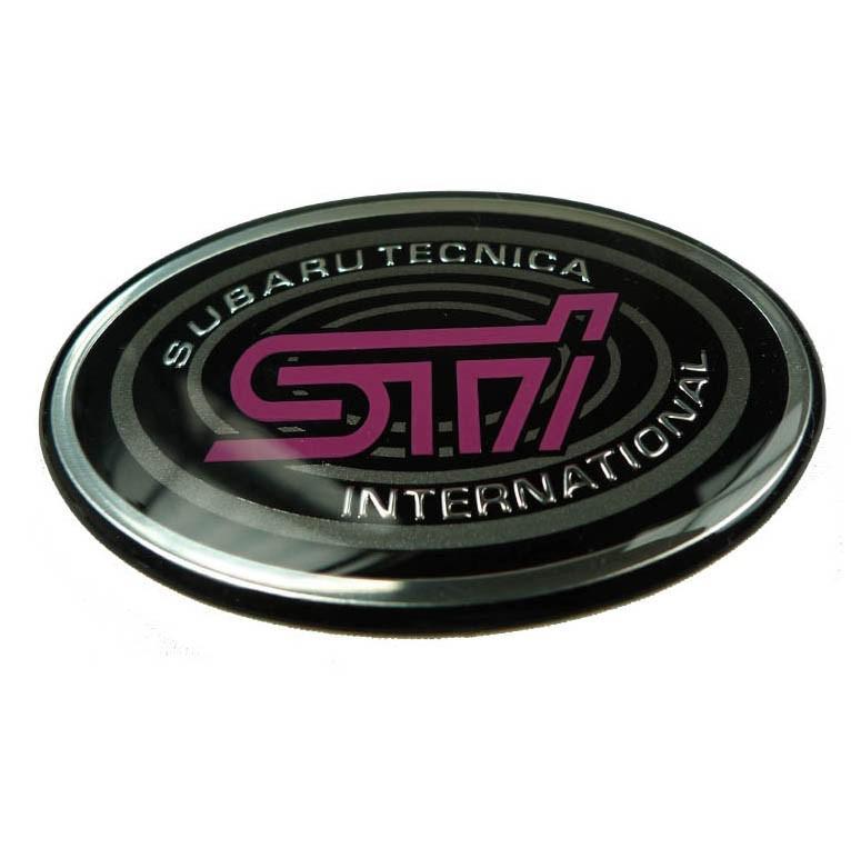 Subaru impreza sti oval wing grille badge 3d embossed aluminum emblem