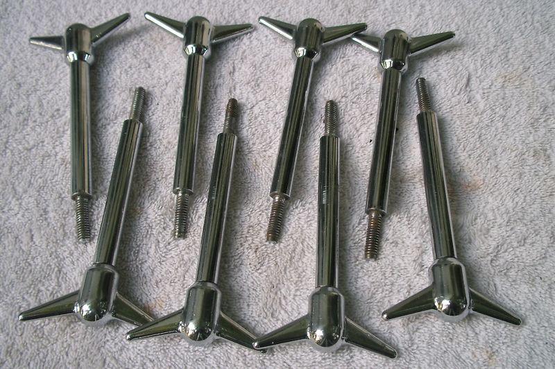 8 vintage valve cover hold downs 1/4 20 threads