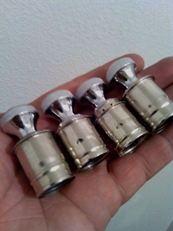 (4) cadillac 1977-92 oe cigarette cigar lighters with  chrome wreath   