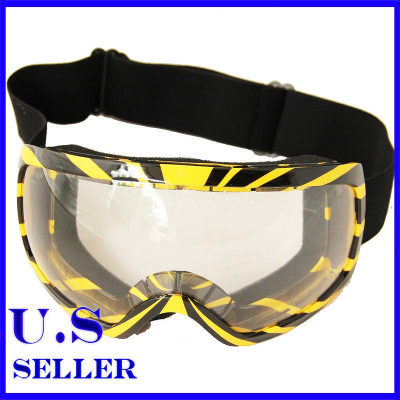 Motocross dirt flexible adult yellow & black goggles for motorcycle atv bmx bike