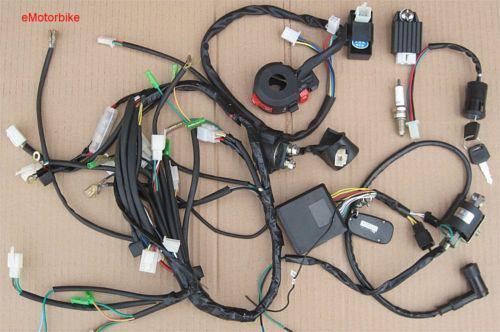 Complete electric system wire harness 4 any 50cc 70cc 90cc 110cc kids atv quad