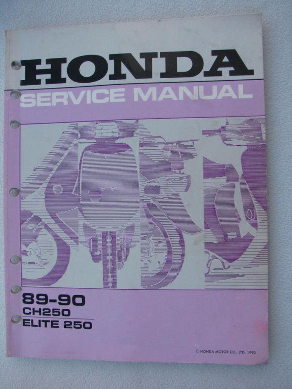 Honda genuine shop service manual ch250 elite 250 ch