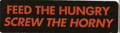 Motorcycle sticker for helmets or toolbox #457 feed the hungry