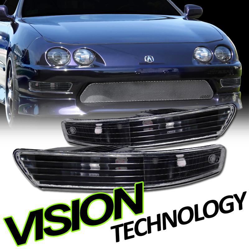 Purchase 19982001 Acura Integra JDM Black Front Bumper Turn Signal/Parking Lights Lamps in Mira