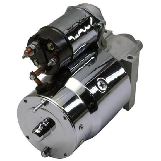 Remanufactured chevy chrome high-torque starter 168 tooth, angled bolt pattern