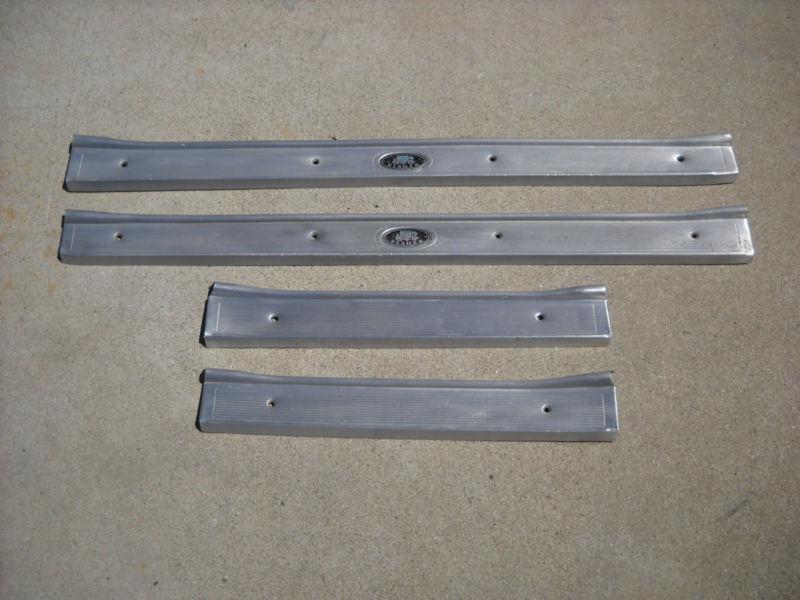 Gm aluminum door sill plates pontiac "body by fisher" moulding trim 1963 tempest