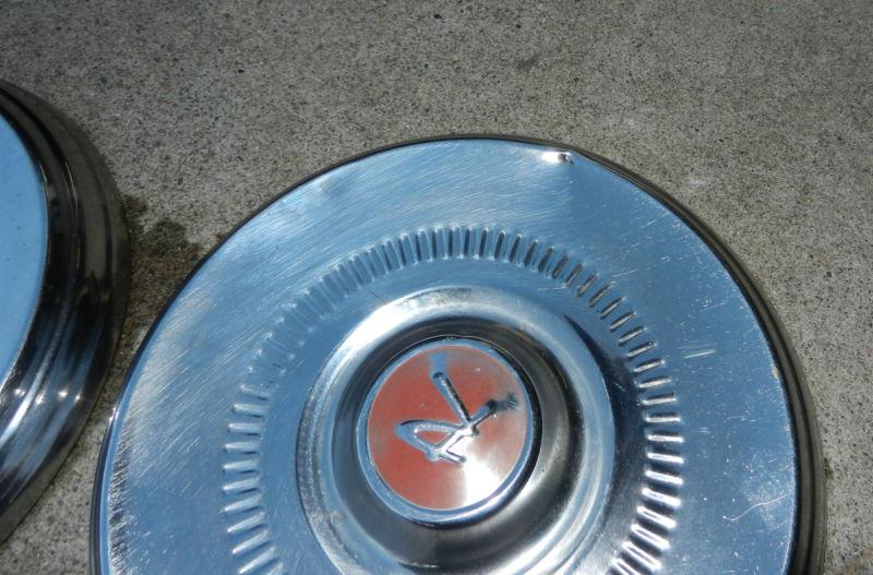 Purchase Pair of OE 60's Rambler dogdish hubcaps, nice survivors in Sacramento, California, US