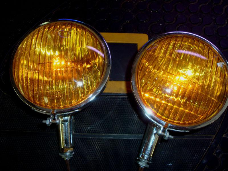Vintage amber fog lamps