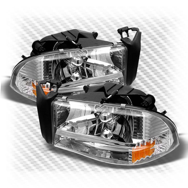 97-04 dodge dakota 98-03 durango 2in1 headlights+bumper head lights lamp set