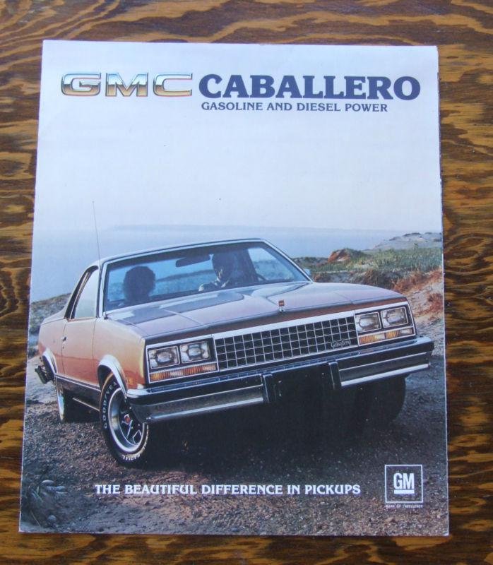 1983 gmc caballero sales brochure