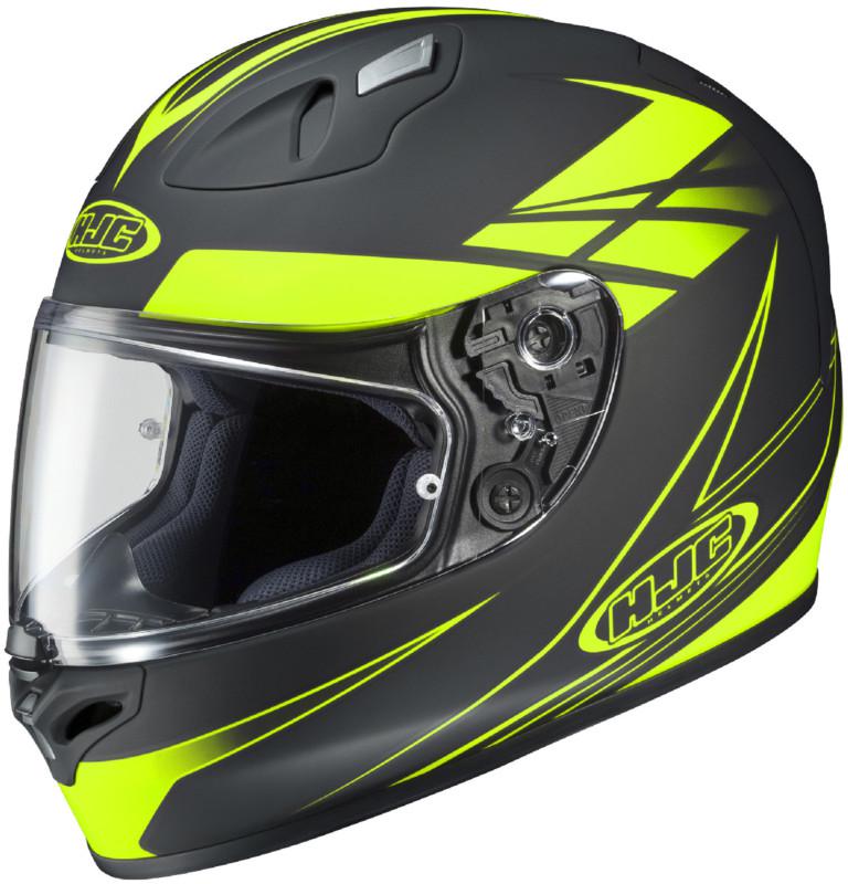 Hjc fg-17 force hi-viz yellow matte black 2x-large xx 2xl motorcycle helmet